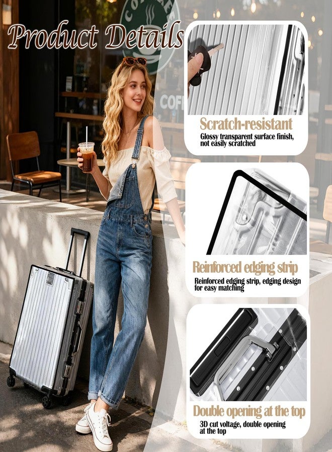 Fhauopsa 3 PCS Clear Suitcase Covers for Luggage, 20" 24" 28" Luggage Protector Suitcase Cover TSA Approved Waterproof Transparent PVC Protector (20"+24"+28") - Image 2